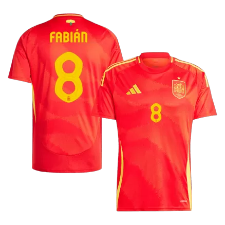 Spain Jersey Custom FABIÁN #8 Soccer Jersey Home 2024 - bestsoccerstore