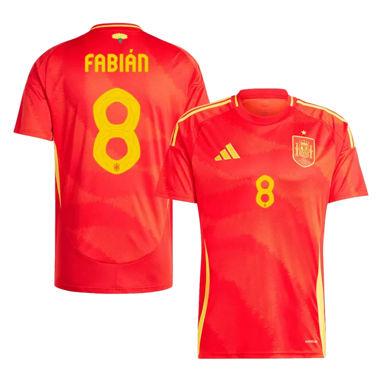 Spain Jersey Custom FABIÁN #8 Soccer Jersey Home 2024 - bestsoccerstore