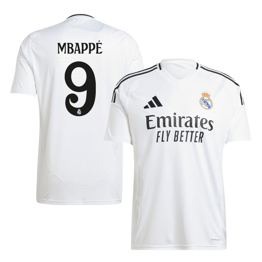 MBAPPÉ #9 Real Madrid Soccer Jersey Home Custom Shirt - bestsoccerstore