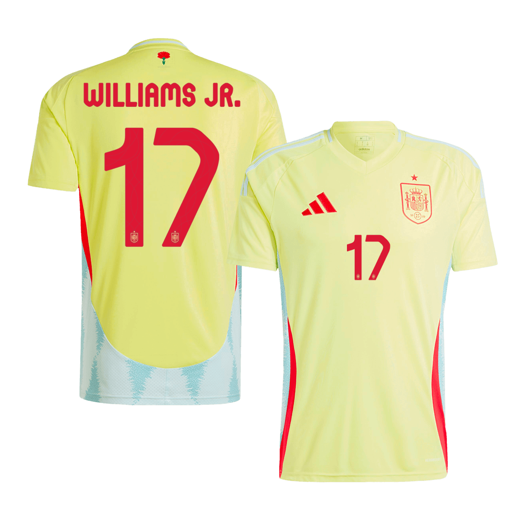 WILLIAMS JR. #17 Spain Soccer Jersey Away Custom Shirt - bestsoccerstore