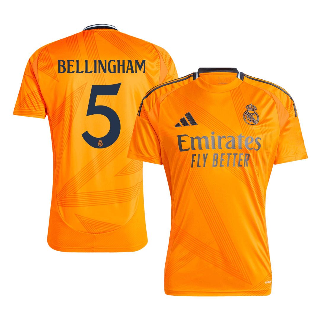 BELLINGHAM #5 Real Madrid Soccer Jersey Away Custom Shirt - bestsoccerstore
