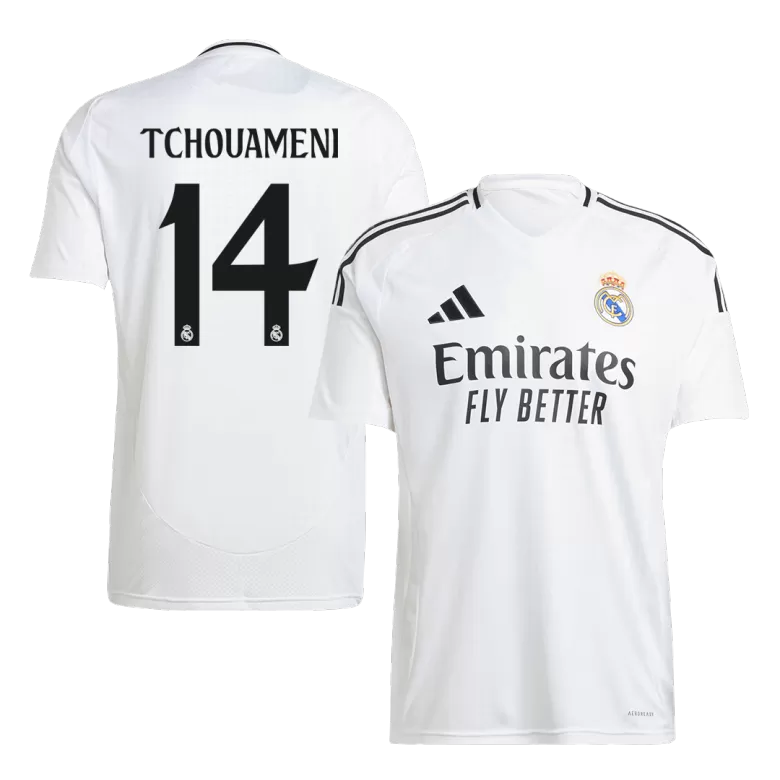 TCHOUAMENI #14 Real Madrid Soccer Jersey Home Custom Shirt 2024/25 - bestsoccerstore