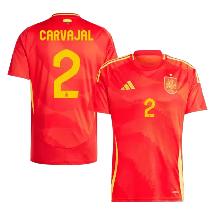 Spain Jersey Custom CARVAJAL #2 Soccer Jersey Home 2024 - bestsoccerstore