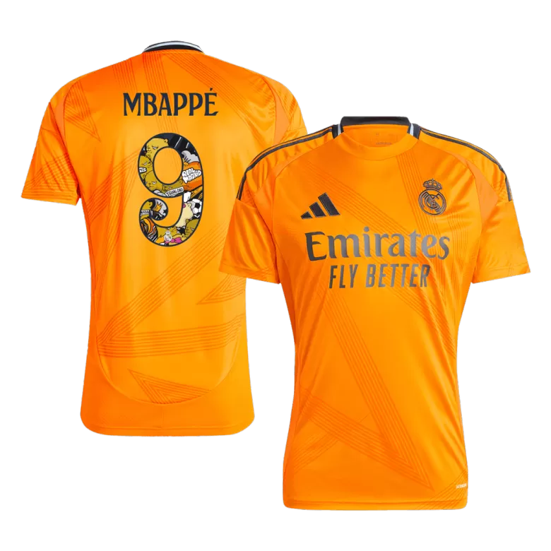 MBAPPÉ #9 Real Madrid Soccer Jersey Away Custom Shirt 2024/25 Bear Champ Font - bestsoccerstore