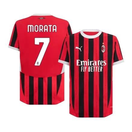 Authentic MORATA #7 Soccer Jersey AC Milan Home Shirt 2024/25 - bestsoccerstore