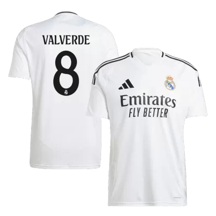 VALVERDE #8 Real Madrid Soccer Jersey Home Custom Shirt 2024/25 - bestsoccerstore