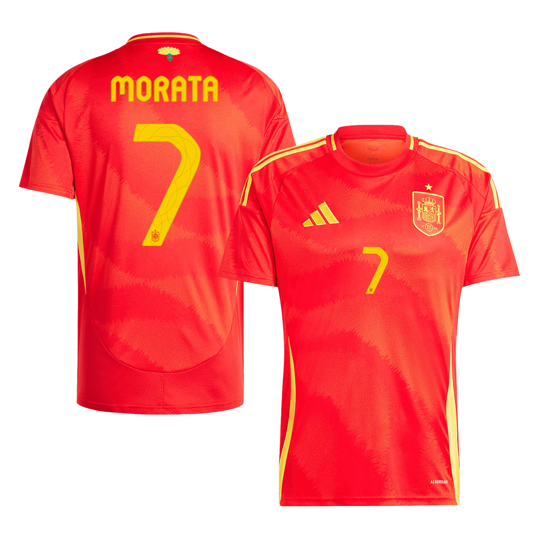 Spain Jersey Custom MORATA #7 Soccer Jersey Home - bestsoccerstore