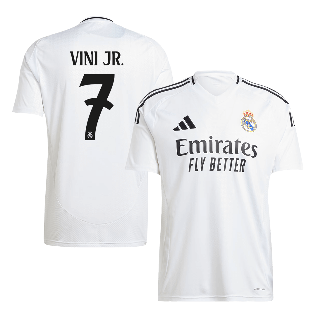 VINI JR. #7 Real Madrid Soccer Jersey Home Custom Shirt - bestsoccerstore