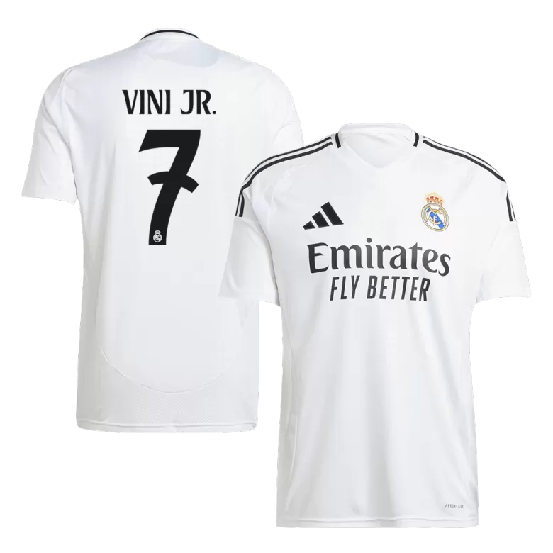 VINI JR. #7 Real Madrid Soccer Jersey Home Custom Shirt 2024/25 - bestsoccerstore