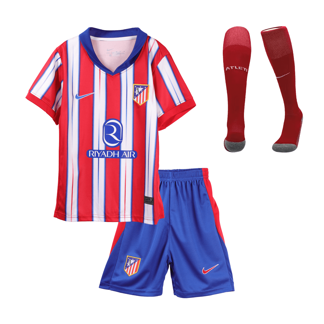 Kids Atletico Madrid Home Custom Full Soccer Kits - bestsoccerstore