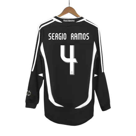 SERGIO RAMOS #4 Real Madrid Retro Jersey Away Soccer Shirt 2006/07 - bestsoccerstore