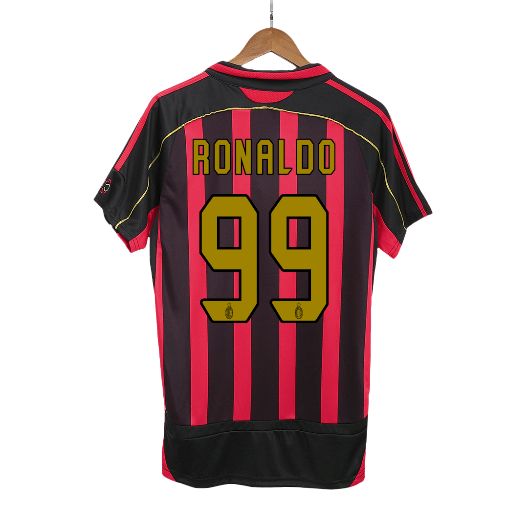 RONALDO #99 AC Milan Retro Jersey Home Soccer Shirt 2006/07 - bestsoccerstore