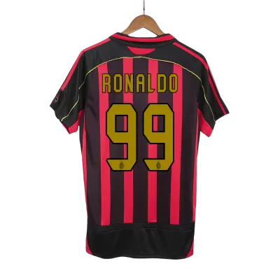RONALDO #99 AC Milan Retro Jersey Home Soccer Shirt 2006/07 - bestsoccerstore