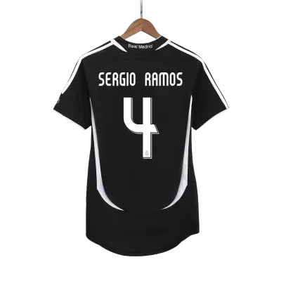 SERGIO RAMOS #4 Real Madrid Retro Jersey Away Soccer Shirt 2006/07 - bestsoccerstore