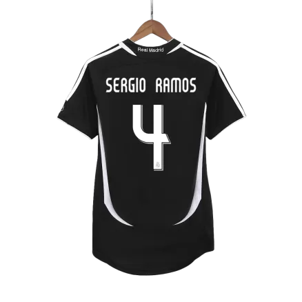 SERGIO RAMOS #4 Real Madrid Retro Jersey Away Soccer Shirt 2006/07 - bestsoccerstore