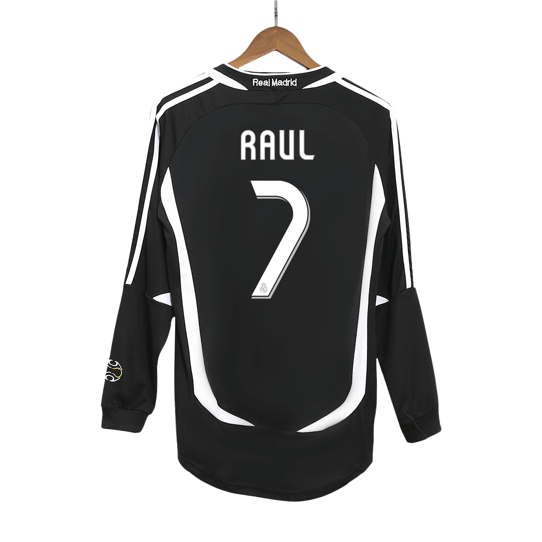 RAUL #7 Real Madrid Retro Jersey Away Long Sleeve Soccer Shirt 2006/07 - bestsoccerstore