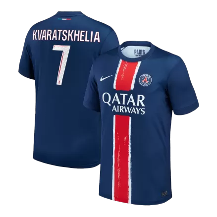 KVARATSKHELIA #7 PSG Soccer Jersey Home Custom Shirt 2024/25 - bestsoccerstore