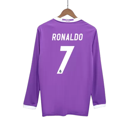 RONALDO #7 Real Madrid Retro Jersey Away Long Sleeve Soccer Shirt 2016/17 - bestsoccerstore