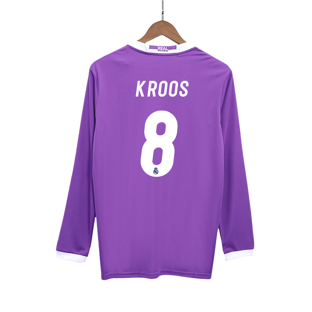 KROOS #8 Real Madrid Retro Jersey Away Long Sleeve Soccer Shirt 2016/17 - bestsoccerstore