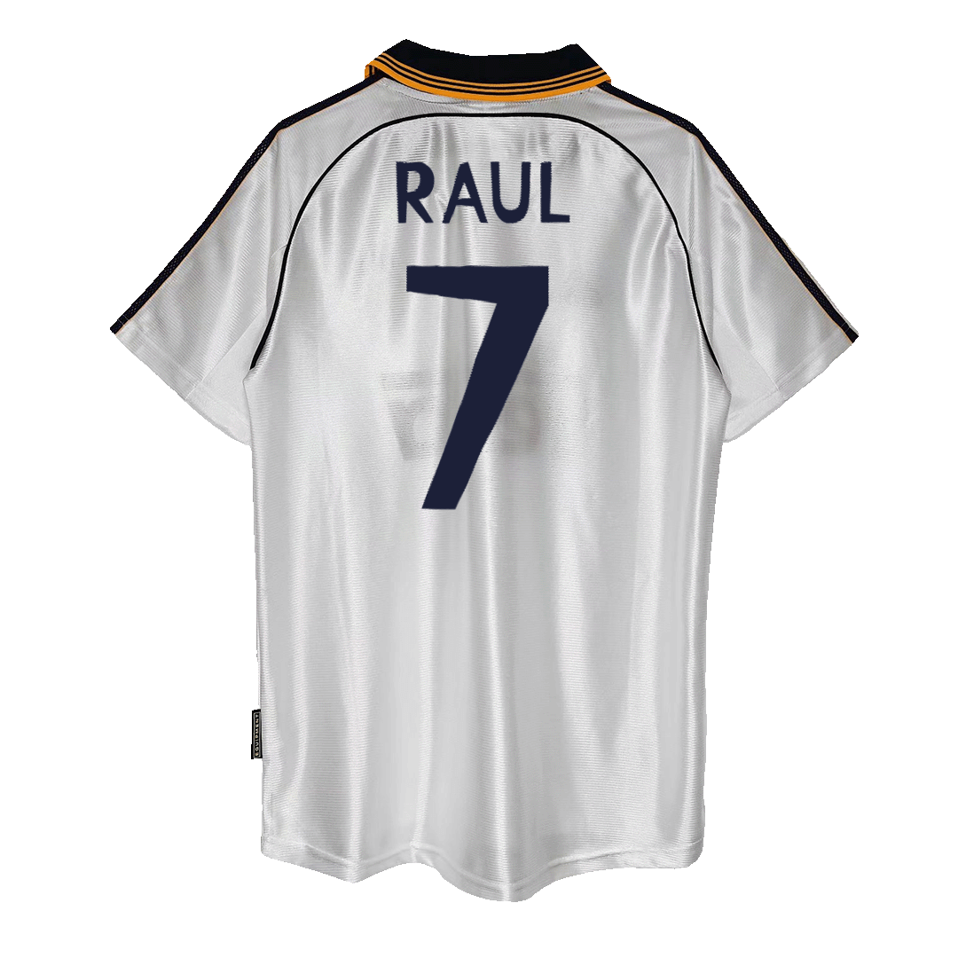 RAUL #7 Real Madrid Retro Jersey Home Soccer Shirt 99/00 - bestsoccerstore