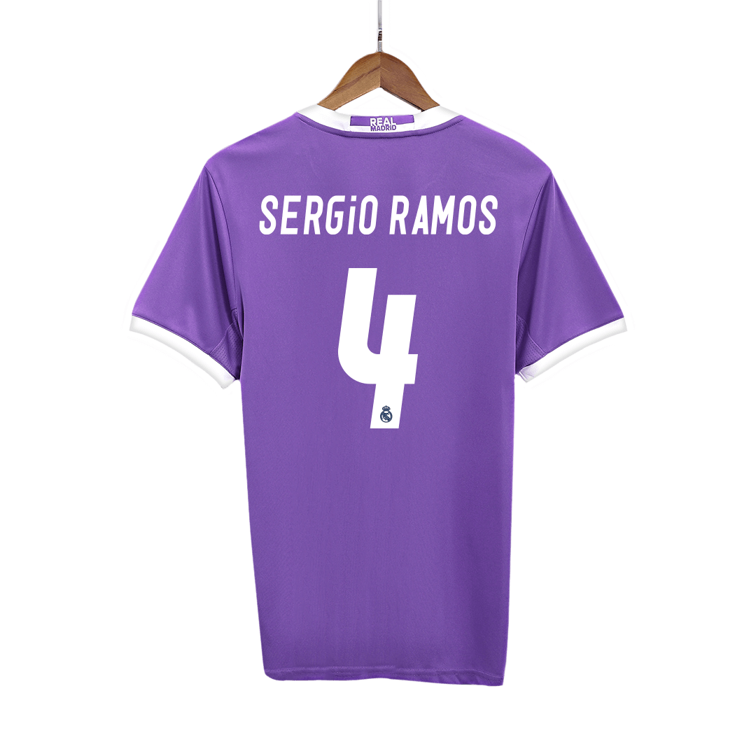 SERGIO RAMOS #4 Real Madrid Retro Jersey Away Soccer Shirt 2016/17 - bestsoccerstore