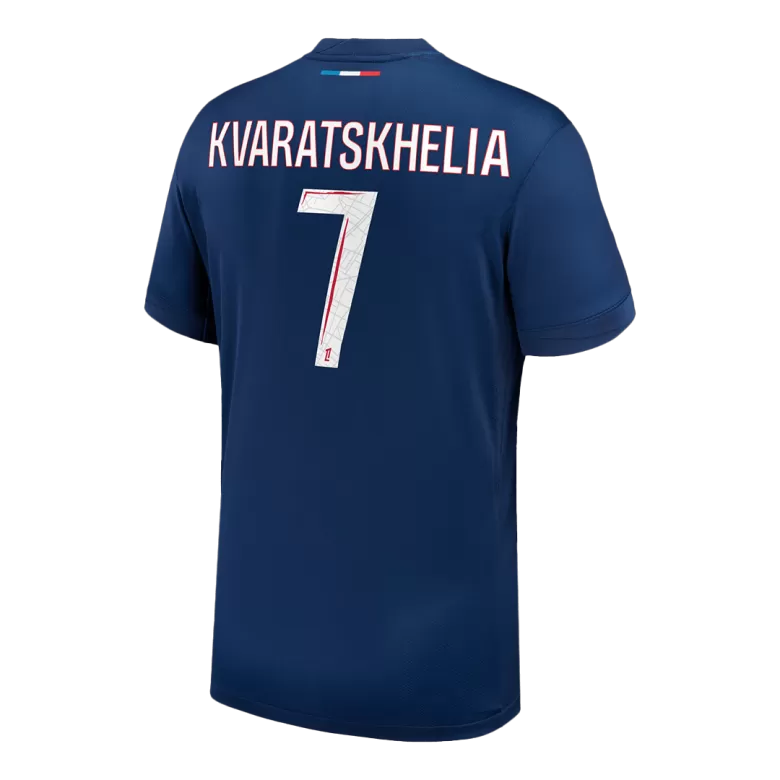 KVARATSKHELIA #7 PSG Soccer Jersey Home Custom Shirt 2024/25 - bestsoccerstore