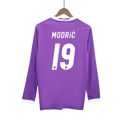 MODRIĆ #19 Real Madrid Retro Jersey Away Long Sleeve Soccer Shirt 2016/17 - bestsoccerstore