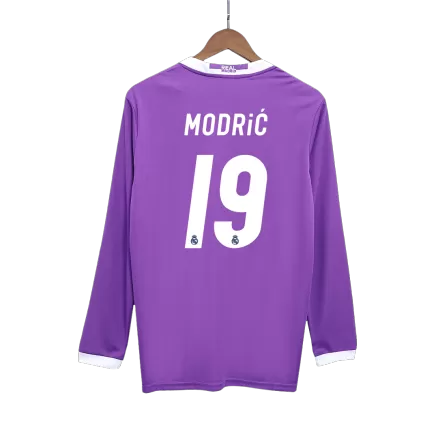 MODRIĆ #19 Real Madrid Retro Jersey Away Long Sleeve Soccer Shirt 2016/17 - bestsoccerstore