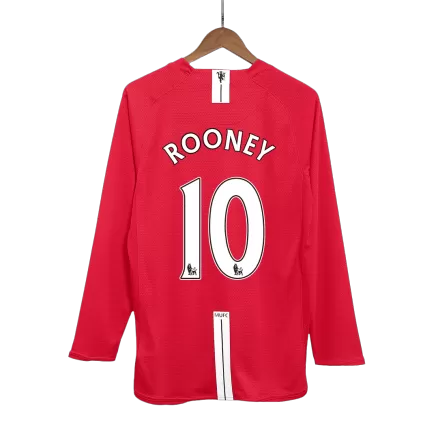 ROONEY #10 Manchester United Retro Jersey Home Soccer Shirt 2007/08 - bestsoccerstore