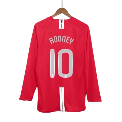 ROONEY #10 Manchester United Retro Jersey Home Soccer Shirt 2007/08 - UCL Final - bestsoccerstore