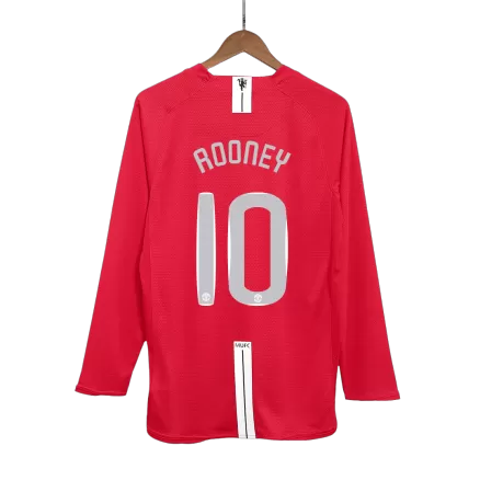 ROONEY #10 Manchester United Retro Jersey Home Soccer Shirt 2007/08 - UCL Final - bestsoccerstore