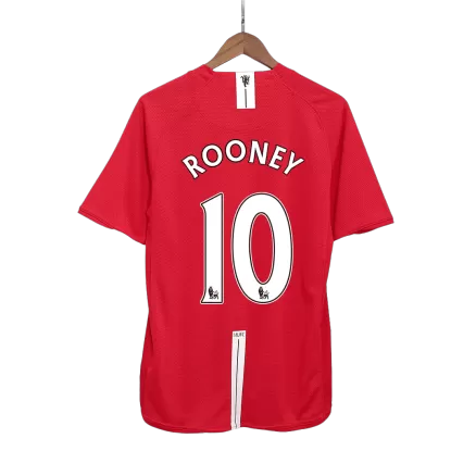 ROONEY #10 Manchester United Retro Jersey Home Soccer Shirt 2007/08 - bestsoccerstore