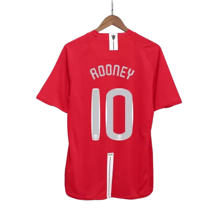 ROONEY #10 Manchester United Retro Jersey Home Soccer Shirt 2007/08 - UCL Final - bestsoccerstore