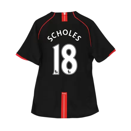 SCHOLES #18 Manchester United Retro Jersey Away Soccer Shirt 2007/08 - bestsoccerstore