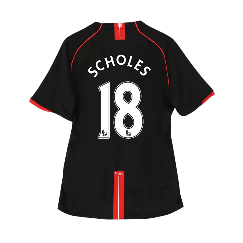 SCHOLES #18 Manchester United Retro Jersey Away Soccer Shirt 2007/08 - bestsoccerstore