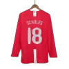 SCHOLES #18 Manchester United Retro Jersey Home Soccer Shirt 2007/08 - UCL Final - bestsoccerstore