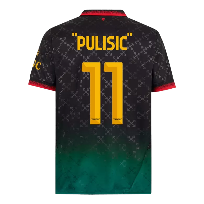 "PULISIC" #11 AC Milan Soccer Jersey Fourth Away Custom Shirt 2024/25 - bestsoccerstore