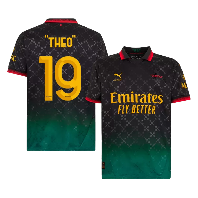 "THEO" #19 AC Milan Soccer Jersey Fourth Away Custom Shirt 2024/25 - bestsoccerstore