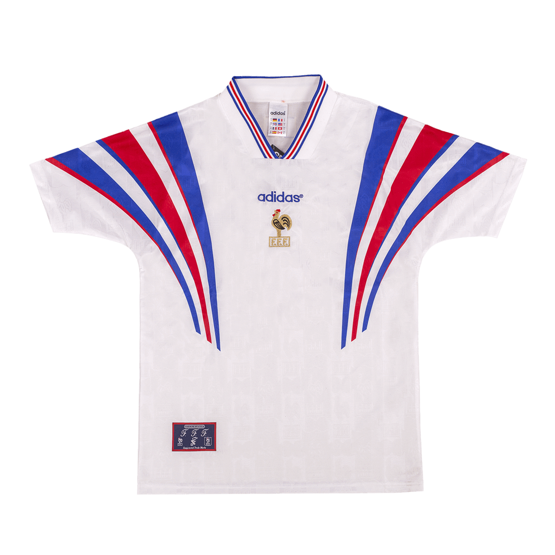 France Retro Jersey Away Soccer Shirt 1996 - bestsoccerstore
