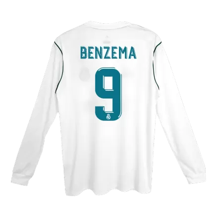 BENZEMA #9 Real Madrid Retro Jersey Home Soccer Shirt 2017/18 - bestsoccerstore