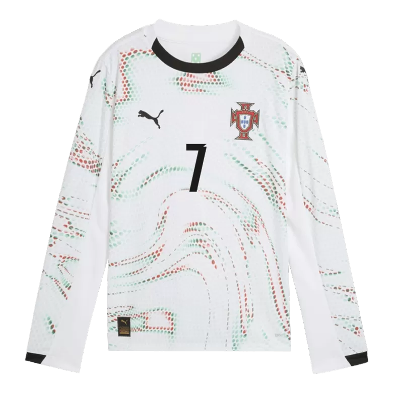 Portugal Long Sleeve Jersey RONALDO #7 Away Football Shirt 2025 - bestsoccerstore