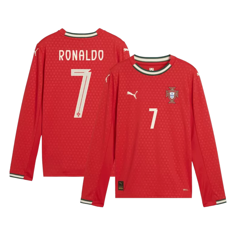 Portugal Long Sleeve Jersey RONALDO #7 Home Football Shirt 2025 - bestsoccerstore