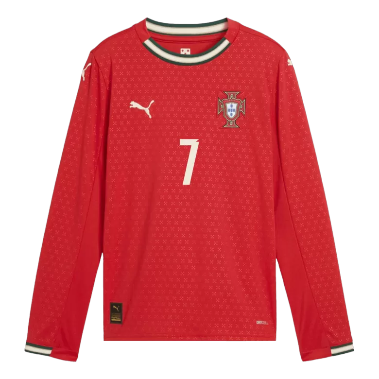 Portugal Long Sleeve Jersey RONALDO #7 Home Football Shirt 2025 - bestsoccerstore