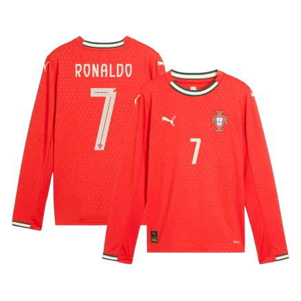 Portugal Long Sleeve Jersey RONALDO #7 Home Football Shirt 2025 - bestsoccerstore