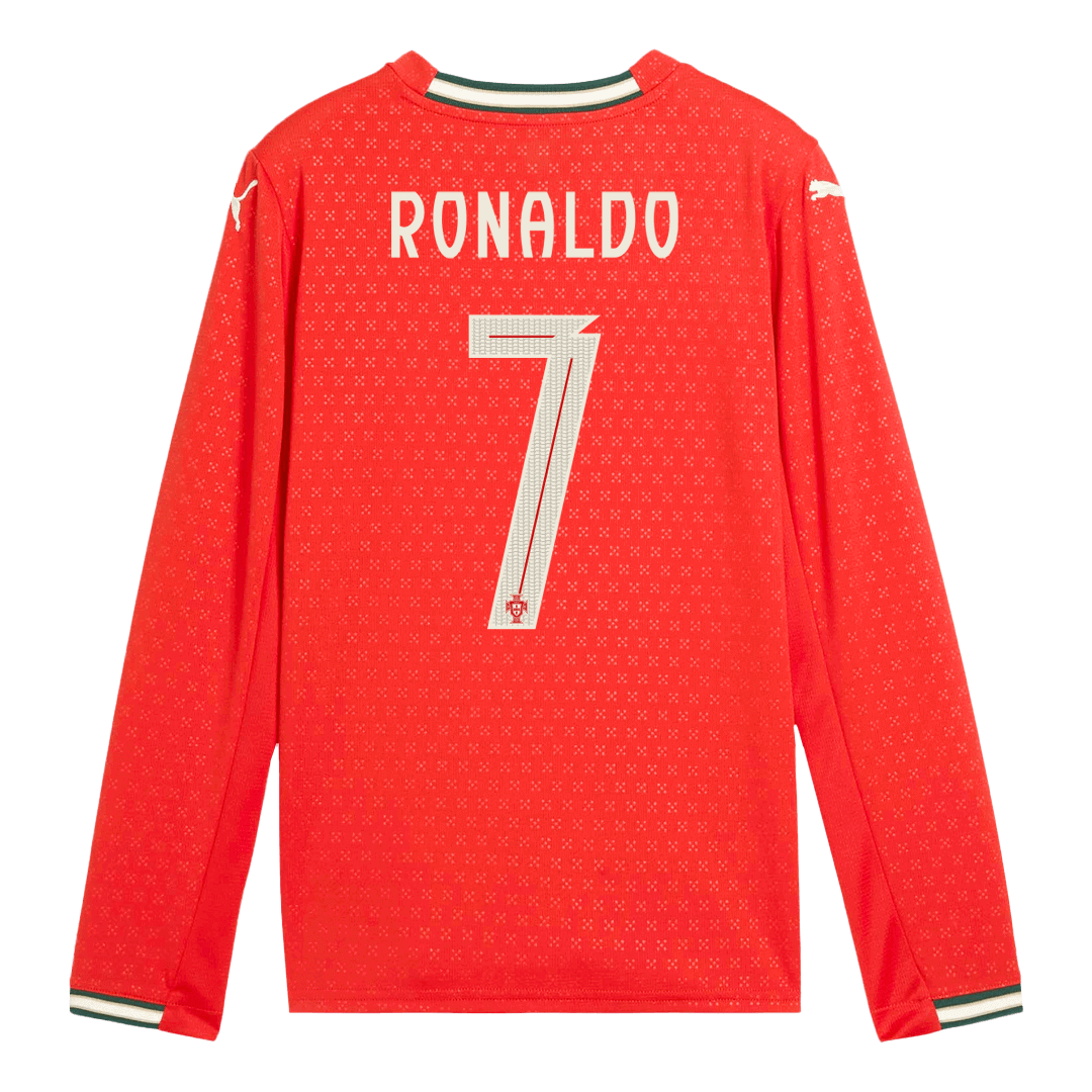 Portugal Long Sleeve Jersey RONALDO #7 Home Football Shirt 2025 - bestsoccerstore