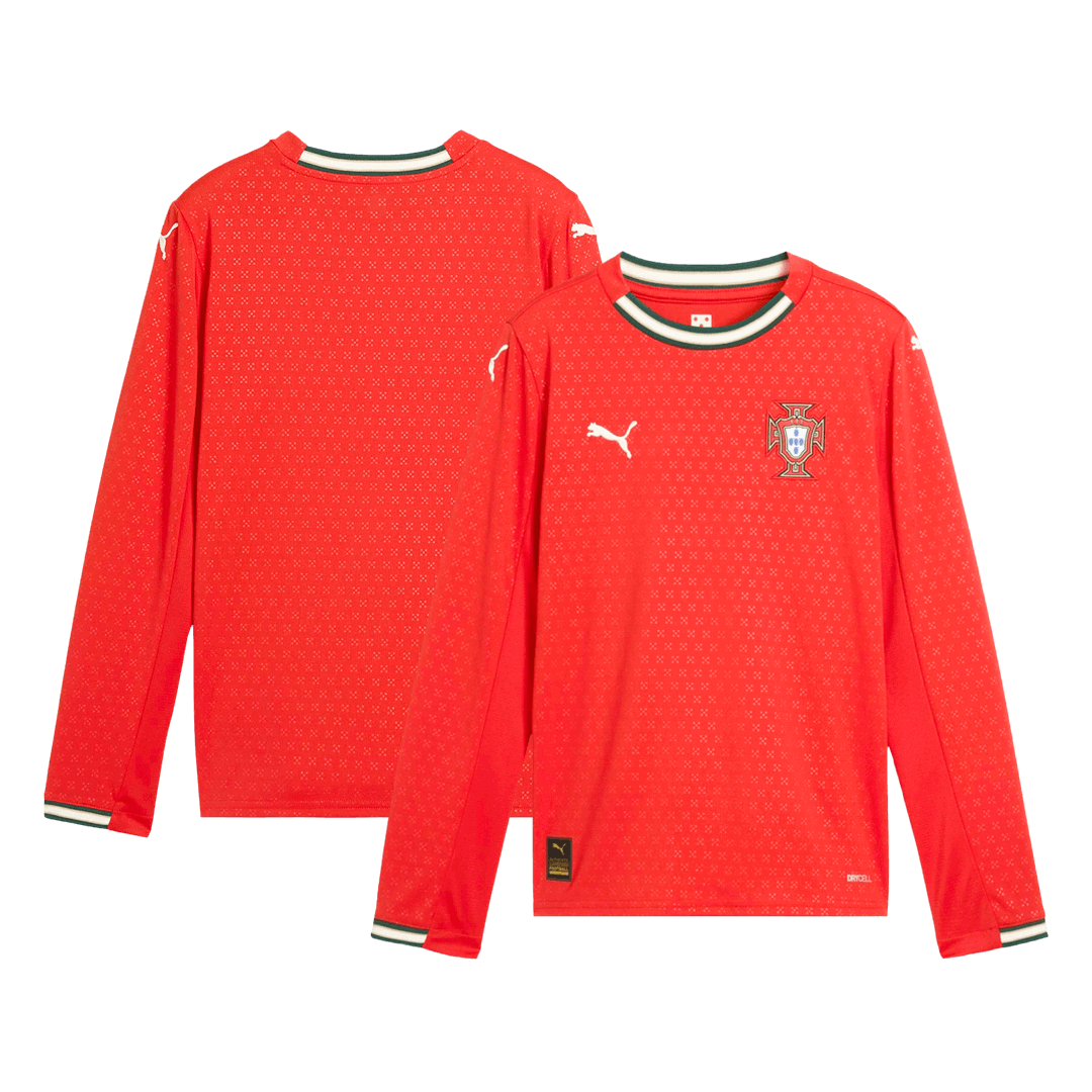 Portugal Long Sleeve Jersey Home Football Shirt 2025 - bestsoccerstore