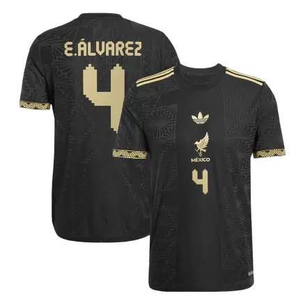 Authentic E.ÁLVAREZ #4 Soccer Jersey Mexico Third Away Shirt 2025 Gold Cup - bestsoccerstore