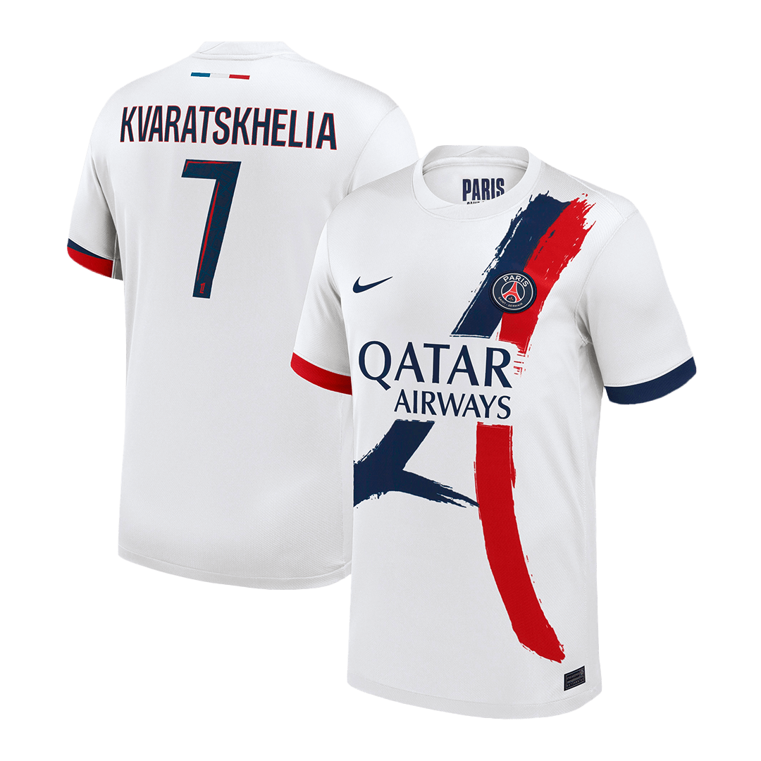 KVARATSKHELIA #7 PSG Soccer Jersey Away 2025/26 Custom Shirt - bestsoccerstore