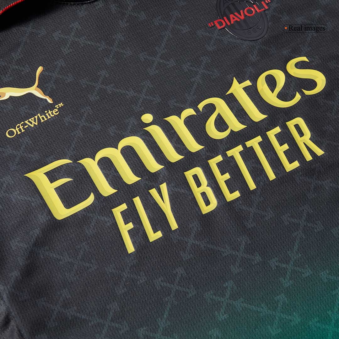 Kids AC Milan Custom Fourth Away Soccer Kits - bestsoccerstore