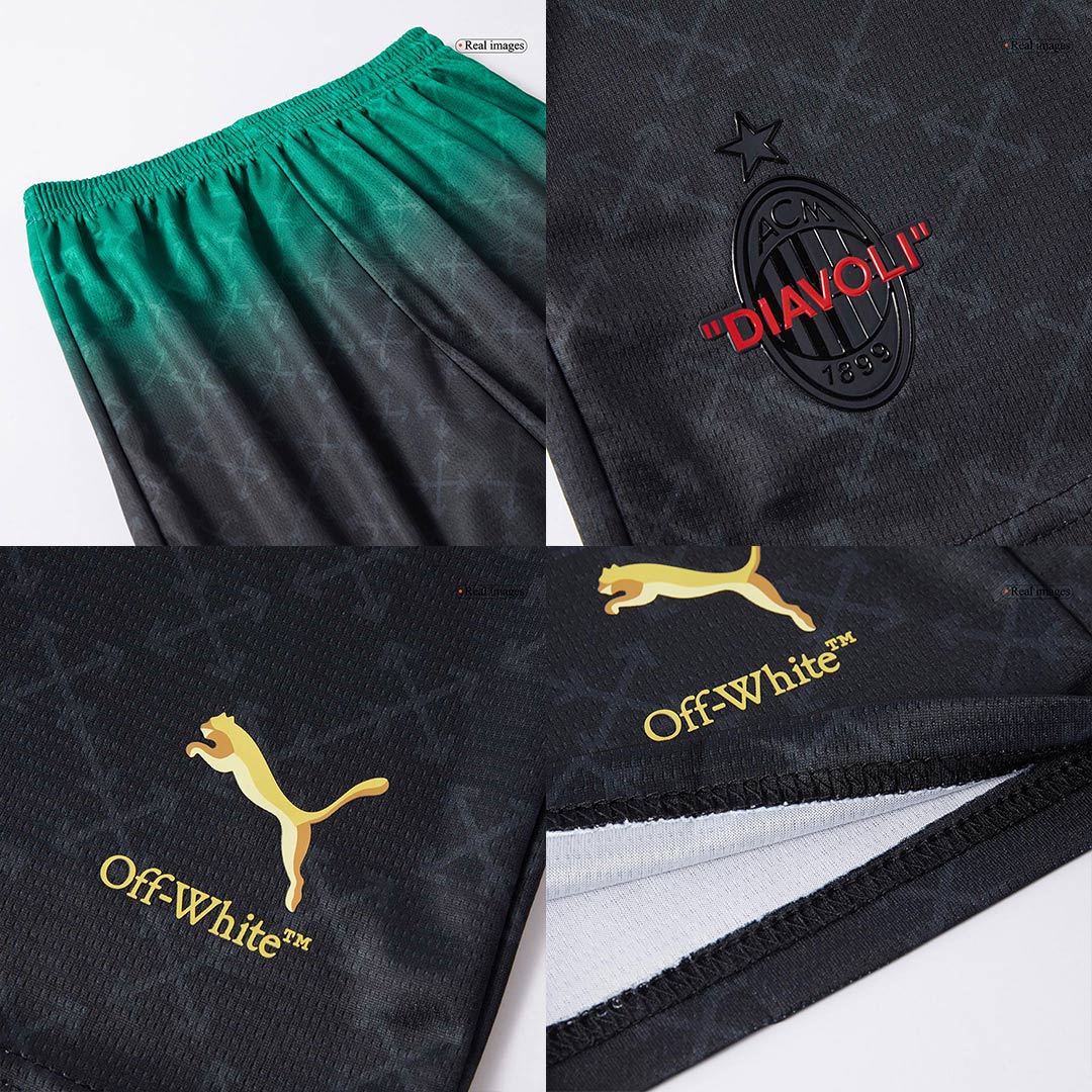 Kids AC Milan Custom Fourth Away Soccer Kits - bestsoccerstore